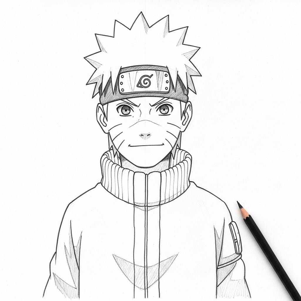 Anime Drawings Simple Naruto Uzumaki Pencil Sketch