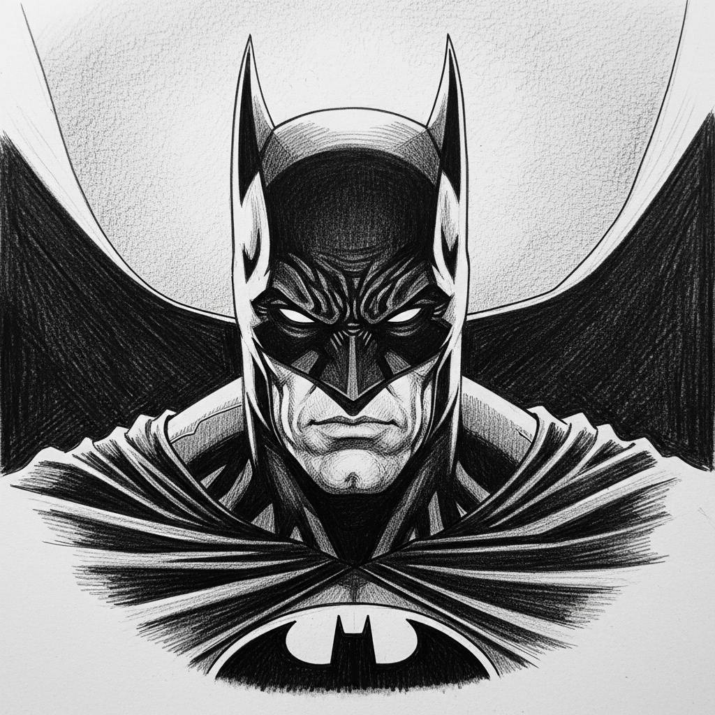 Batman Drawing: Aesthetic Batman Pencil Drawing
