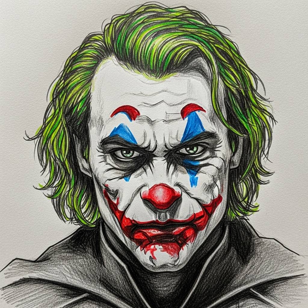 Batman Drawing: Batman Villain Joker Easy Sketch