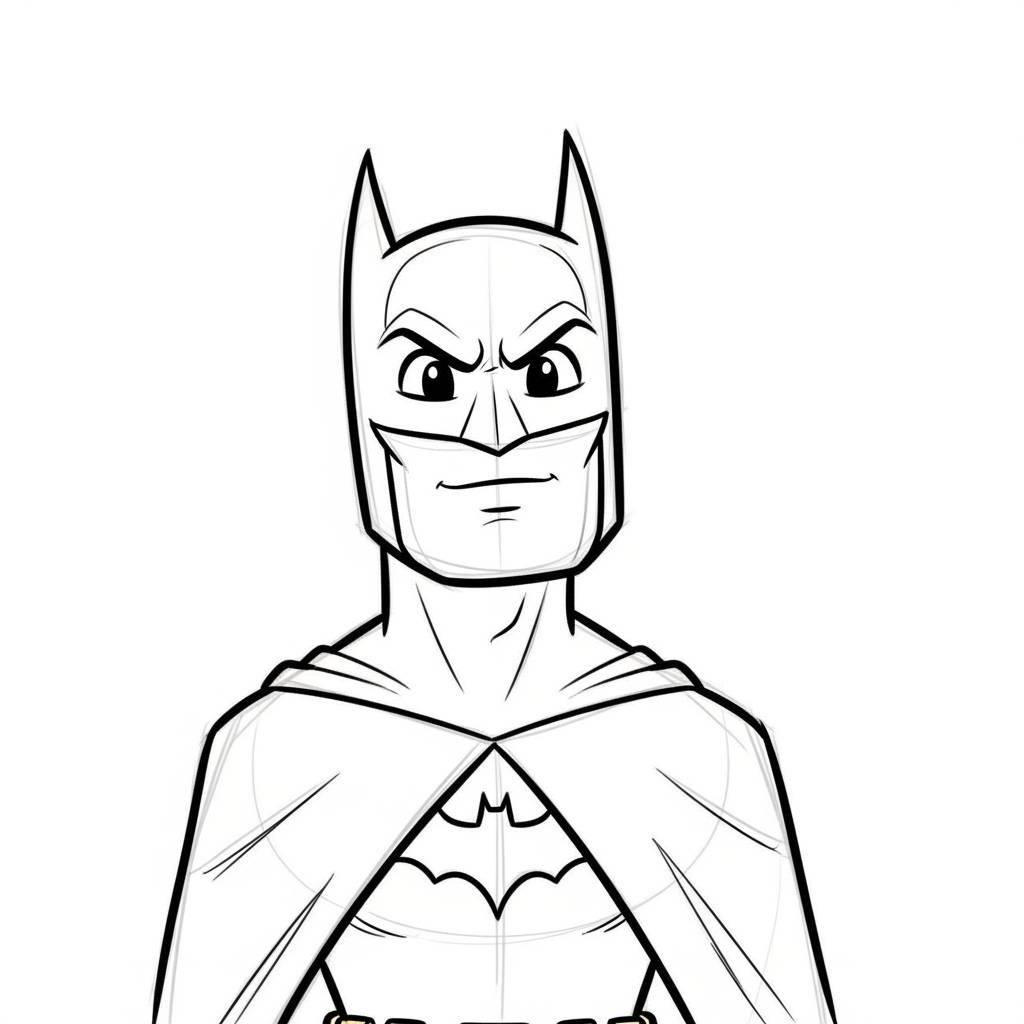Batman Drawing Cartoon Style for Beginners