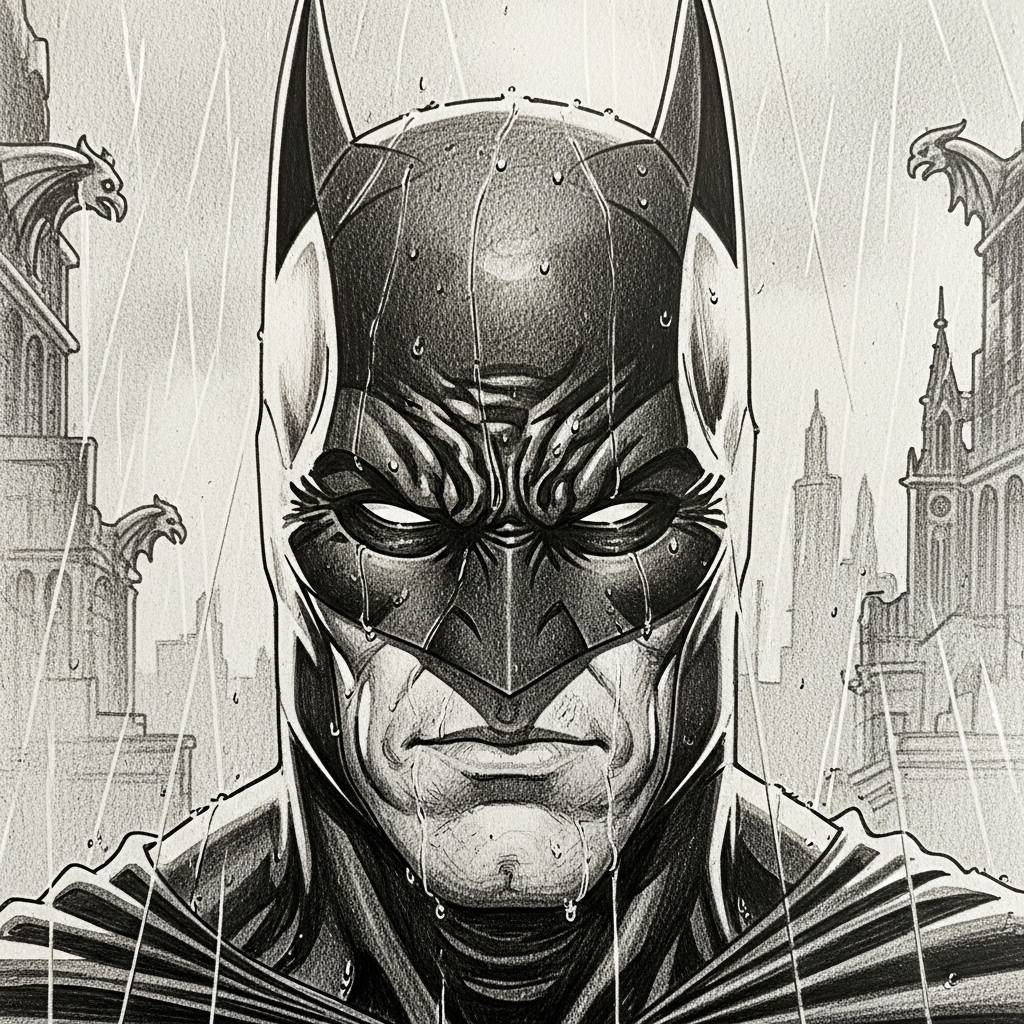 Batman Drawing: Detailed Batman Pencil Art