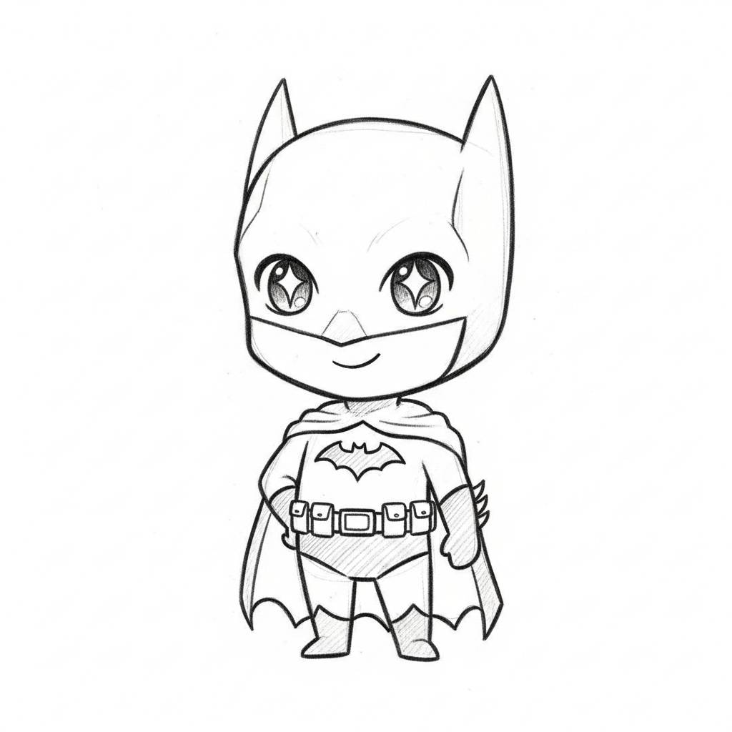 Batman Drawing Kawaii Style