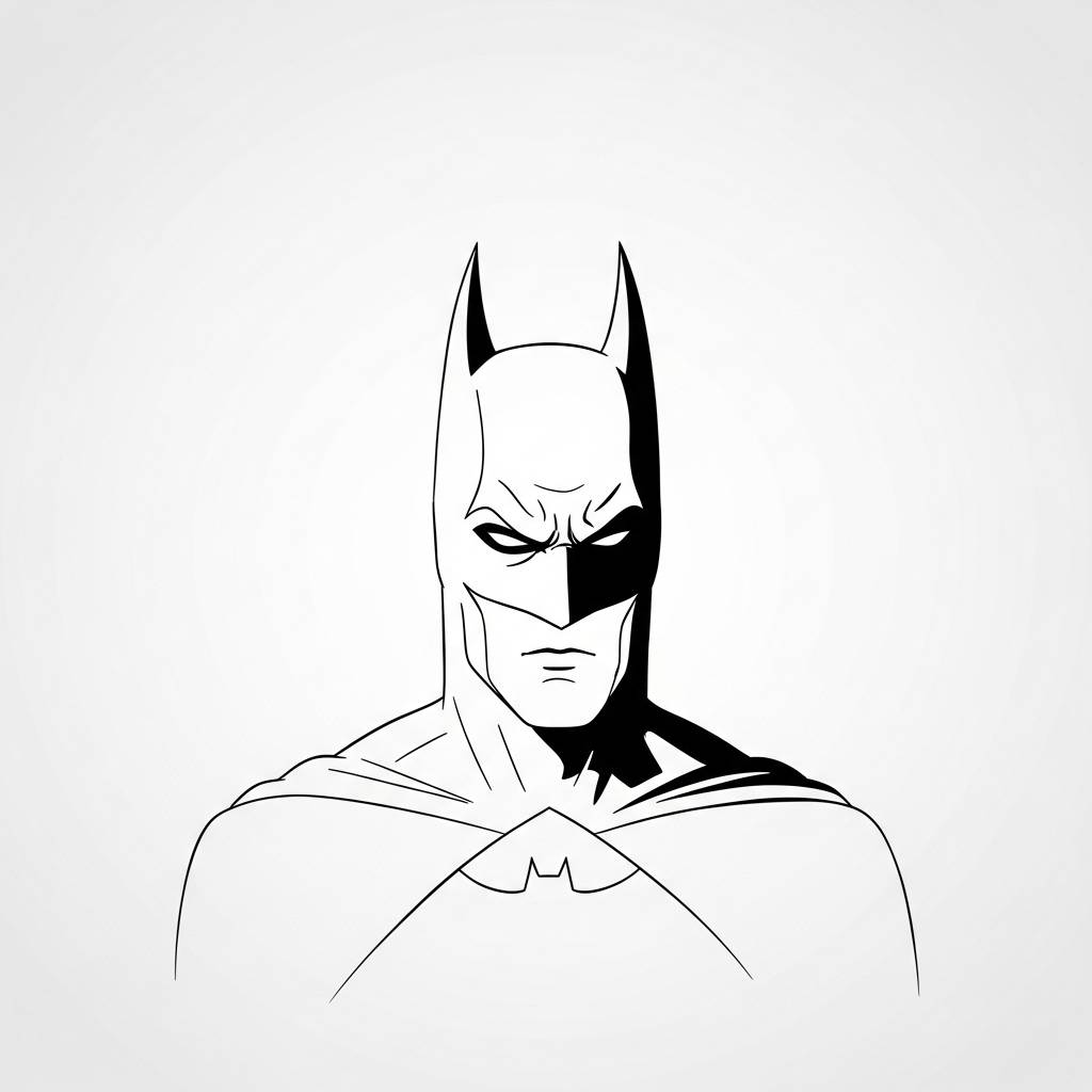 Batman Drawing: Minimalist Batman Silhouette