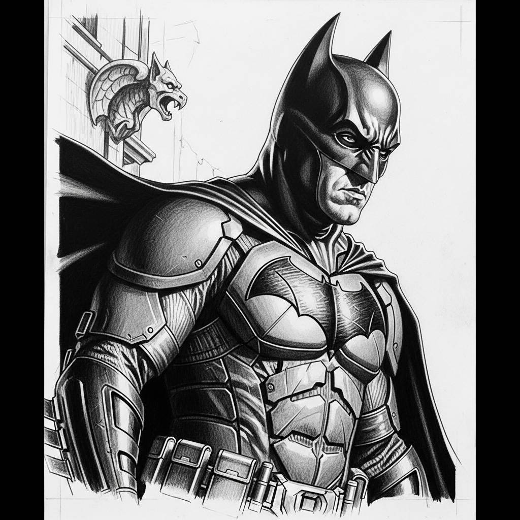 Batman Drawing Realistic Pencil Sketch
