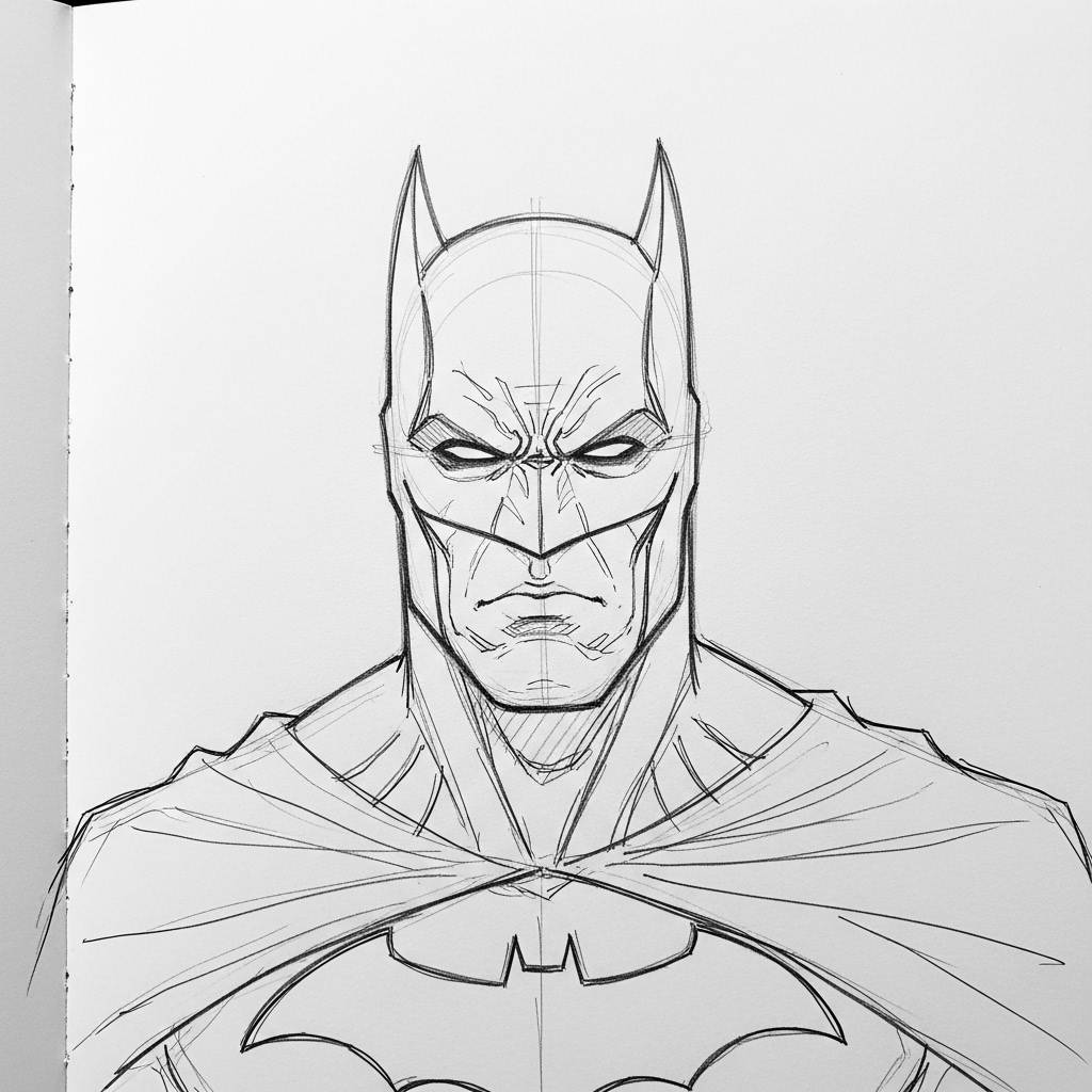Batman Drawing: Simple Batman Pencil Drawing Easy