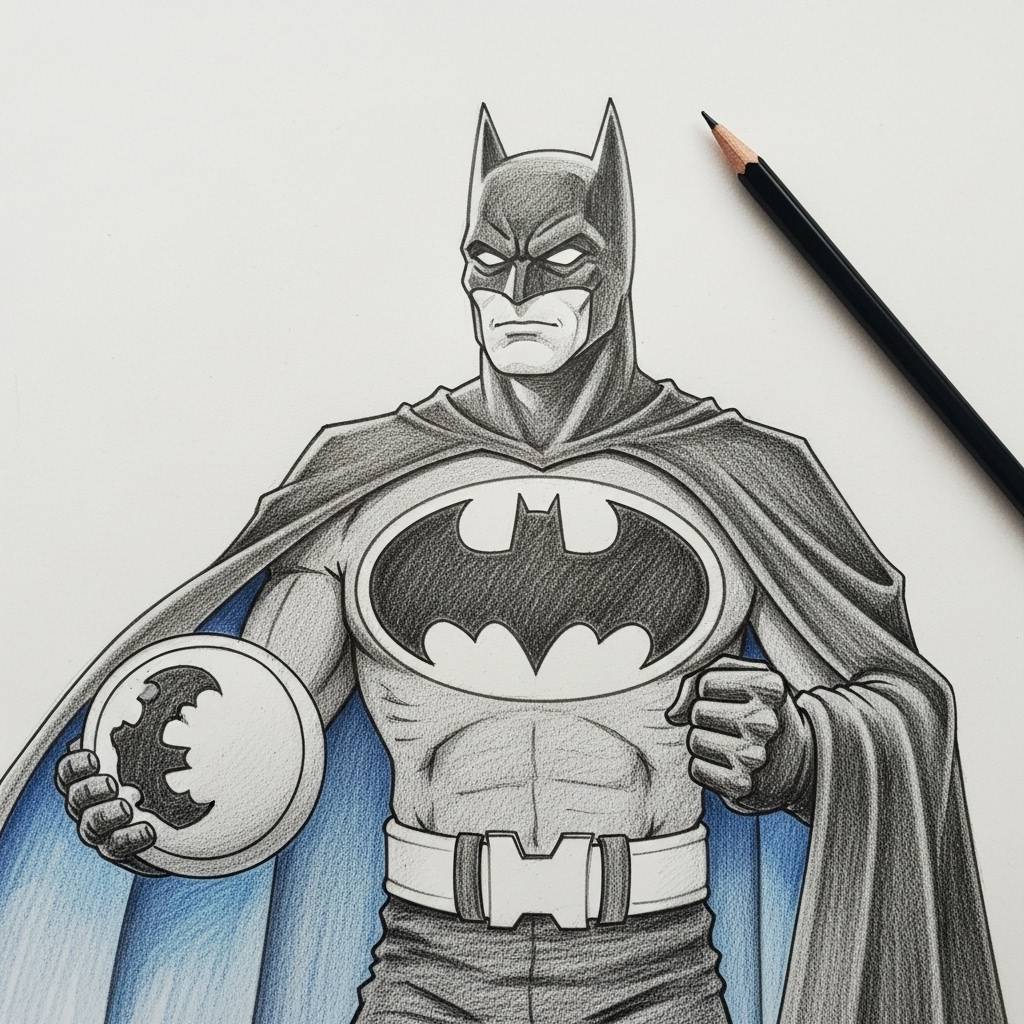 Batman Drawing Simple for Beginners