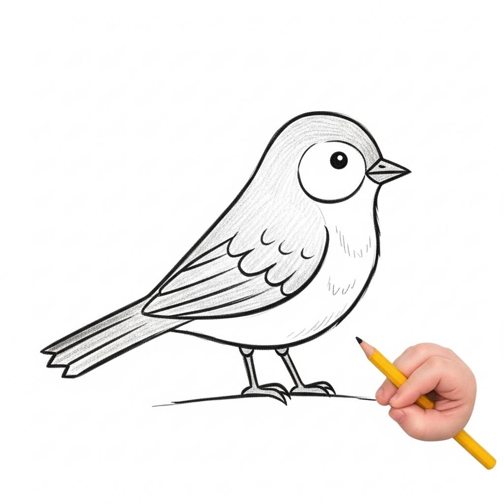 Bird Drawings Simple Easy Bird Drawing