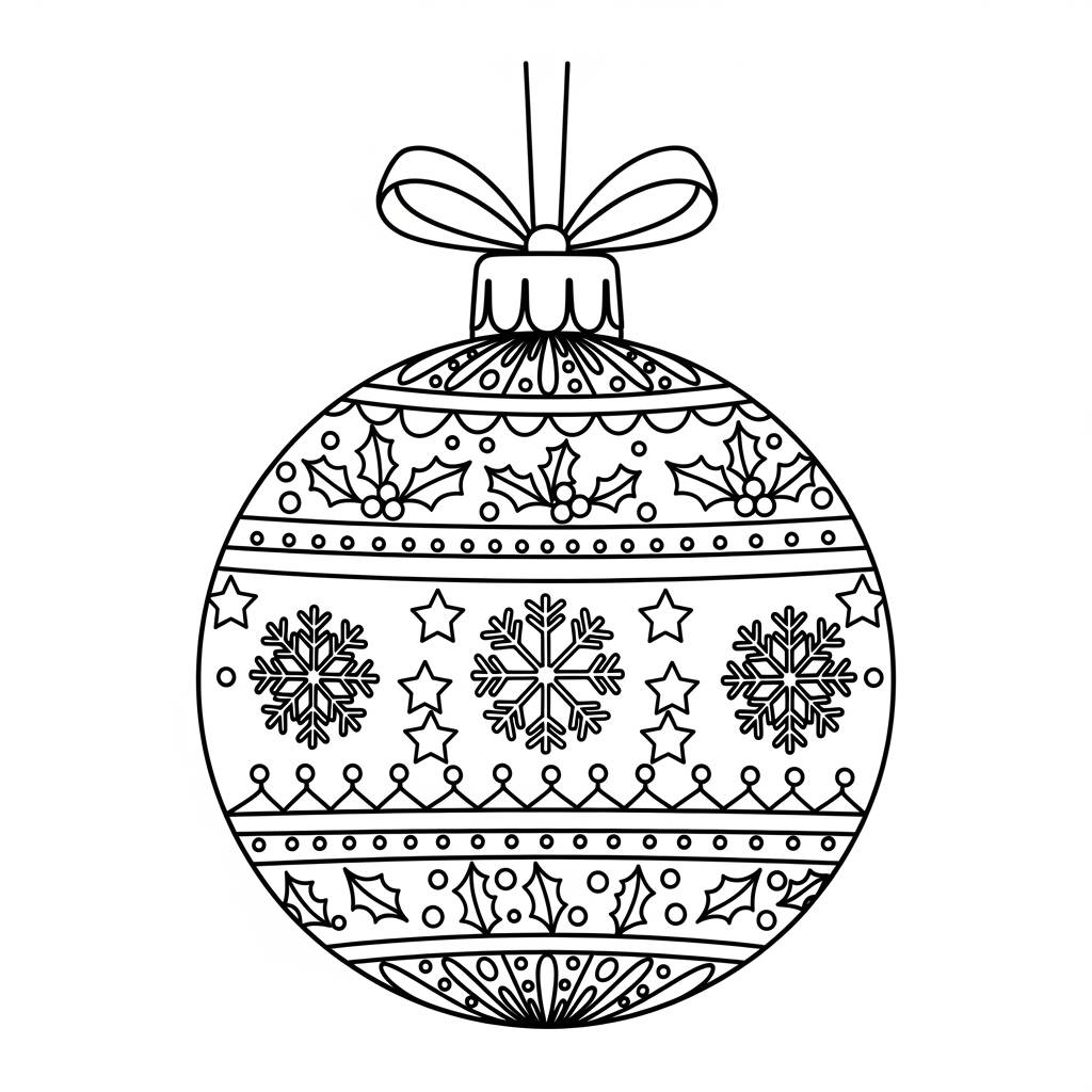 Christmas Tree Decoration Coloring Page