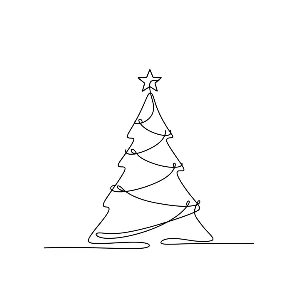 [Christmas Tree]: Minimal Christmas Tree Drawing