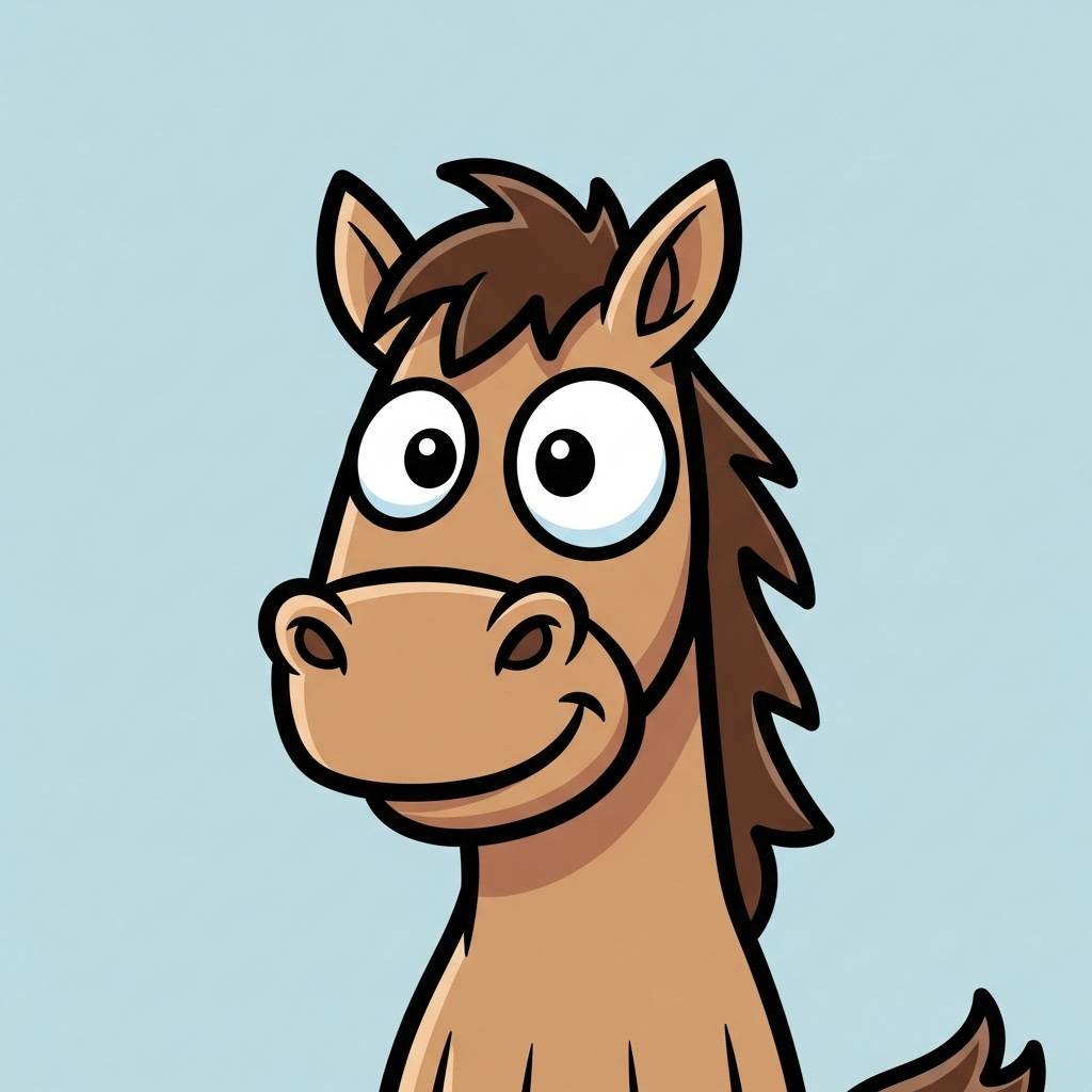Drawing Ideas: Cartoon Horse Drawing for Kids