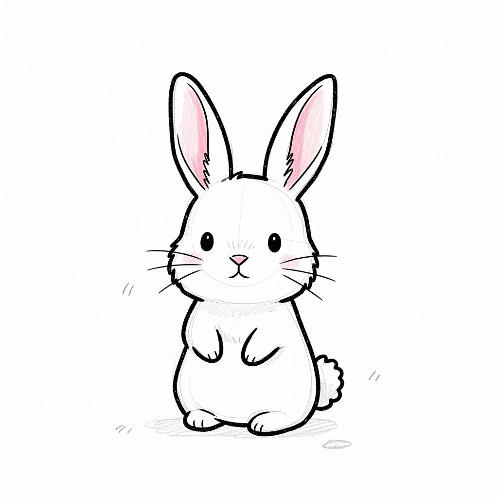 Drawing Ideas: Cute Bunny Doodle for Kids