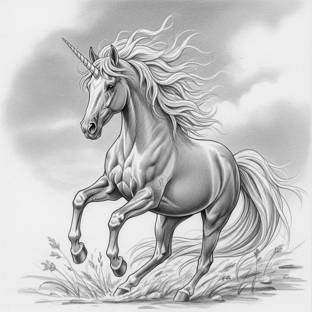 Drawing Ideas: Fantasy Unicorn Drawing