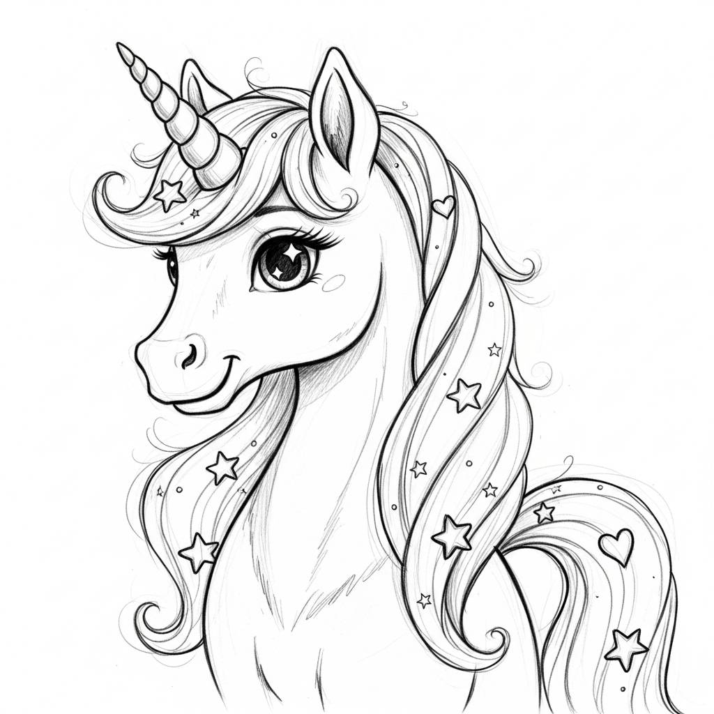 Drawing Ideas: Kawaii Unicorn for Kids