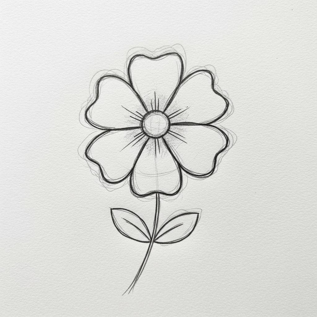 Drawing Ideas Simple Flower Doodle for Beginners
