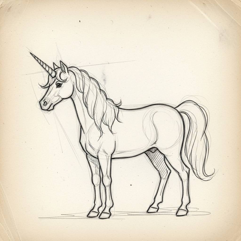 Drawing Ideas: Simple Unicorn Drawing for Kids