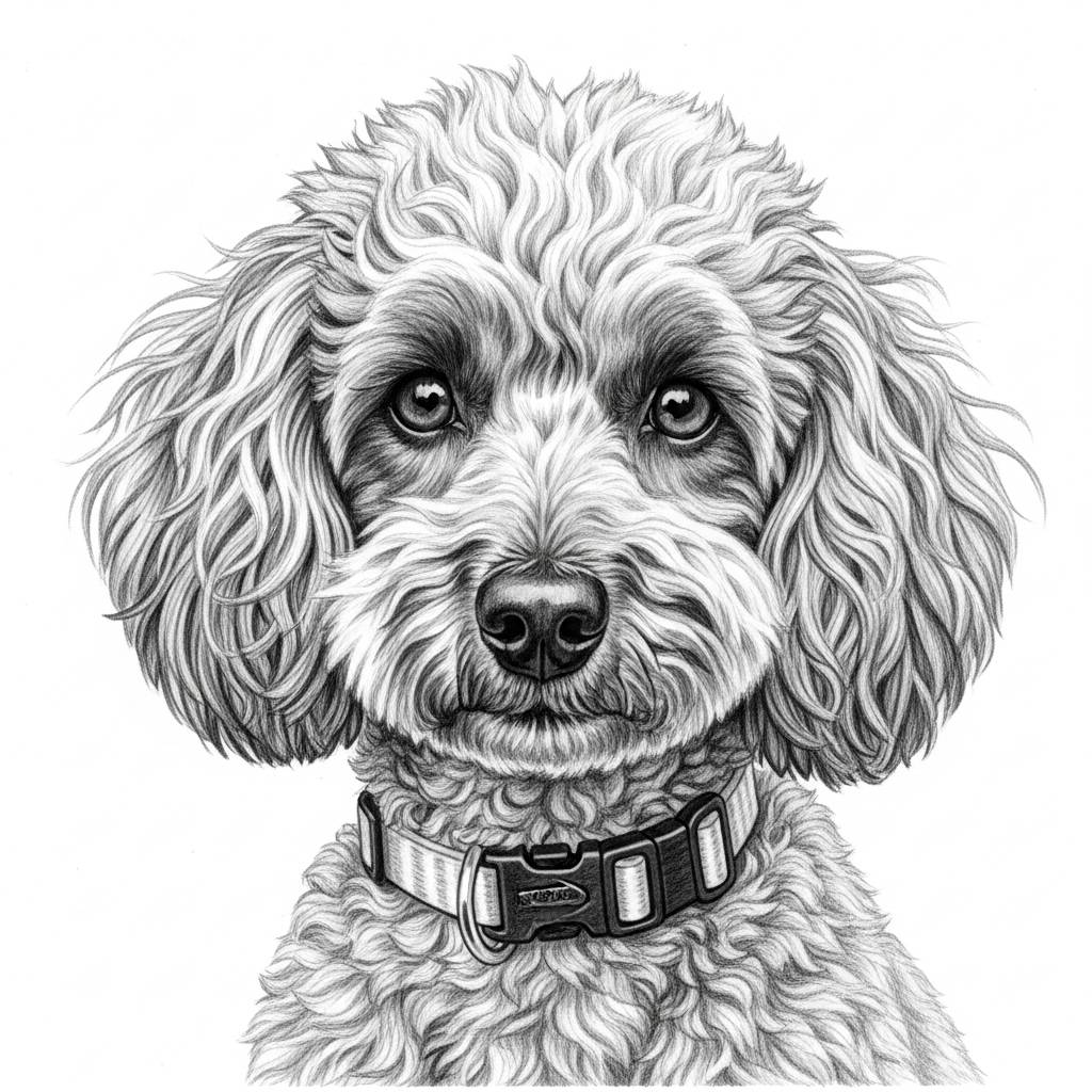 Easy Things to Draw Realistic Dog Pencil Sketch Poodle