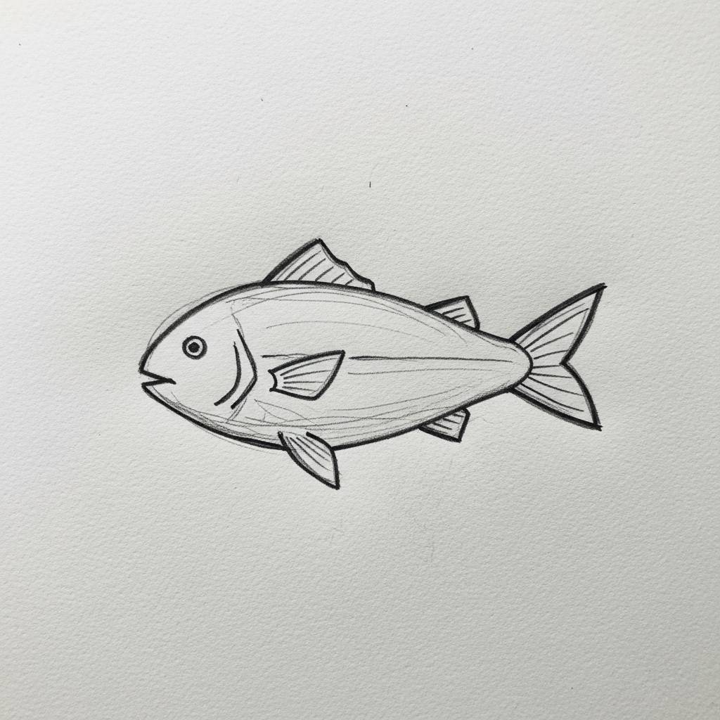 Easy Things to Draw: Simple Fish Drawing for Kids