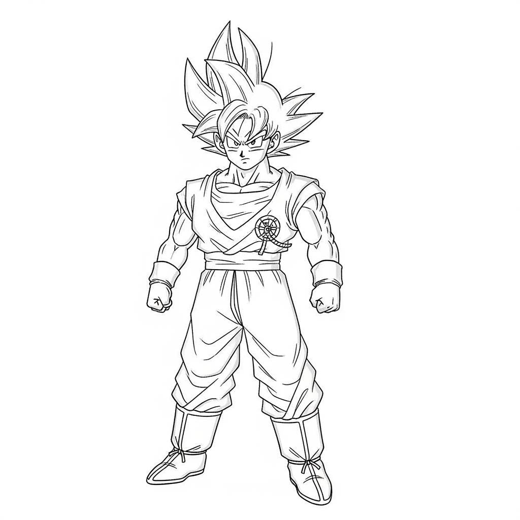 Easy Things to Draw Simple Goku Drawing Sketch for Kids