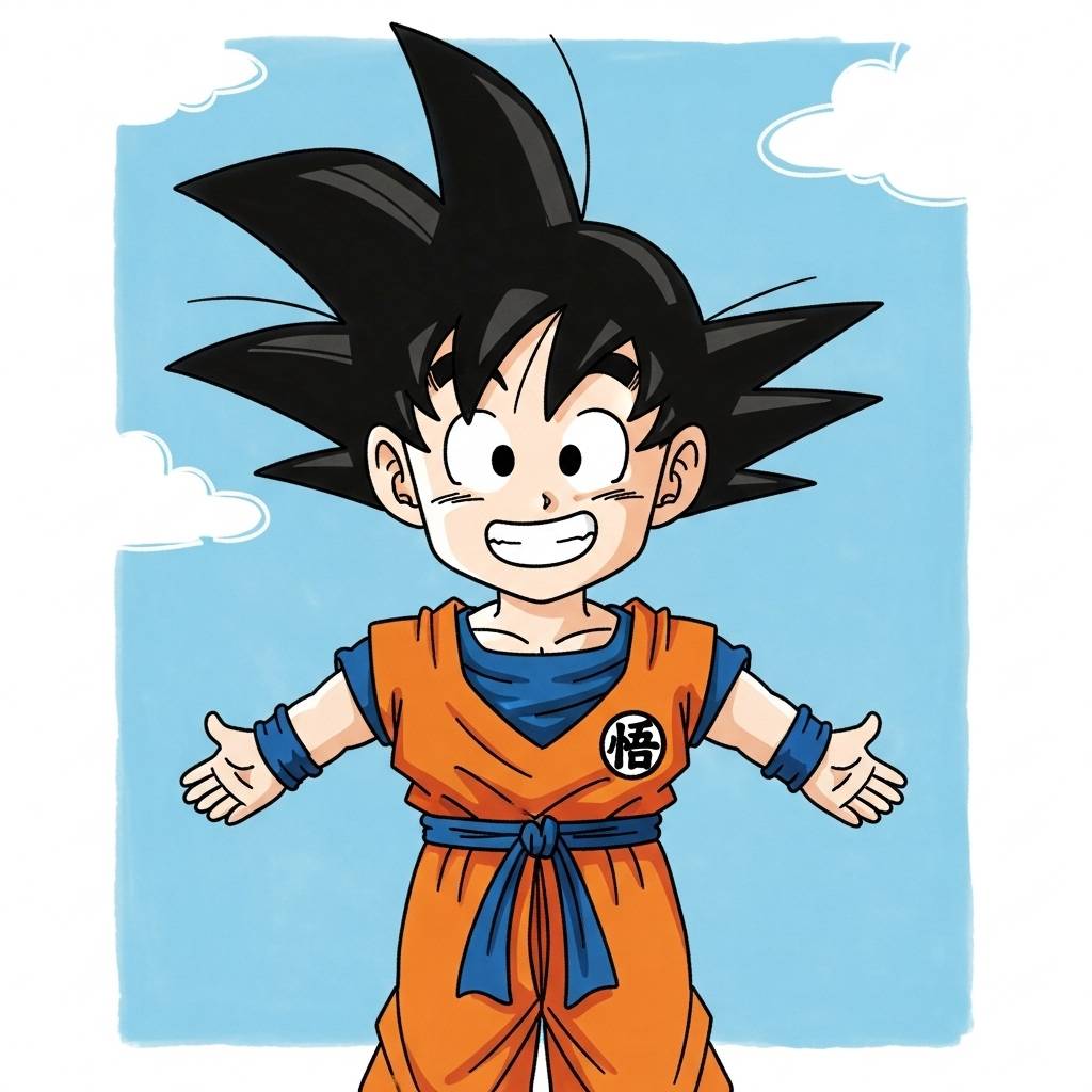 Easy Things to Draw Simple Goku Drawing Sketch for Kids