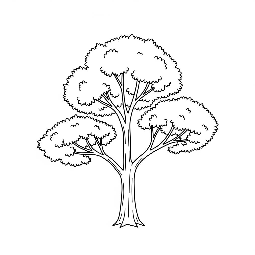 Easy Things to Draw: Simple Tree Line Drawing