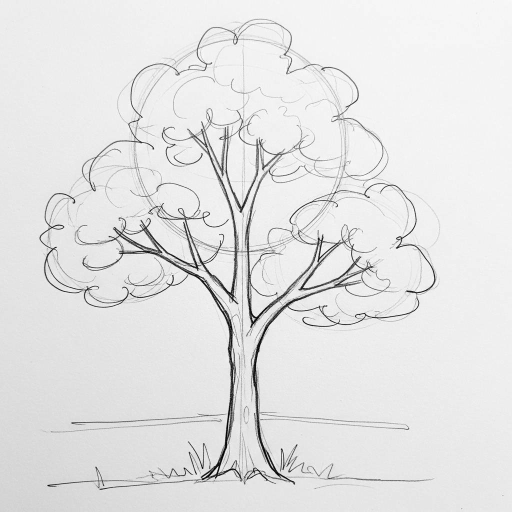 Easy Things to Draw: Simple Tree Sketch for Beginners