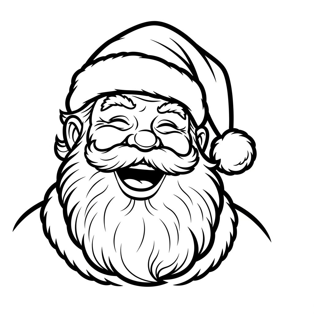 Santa Claus Laughing Coloring Page
