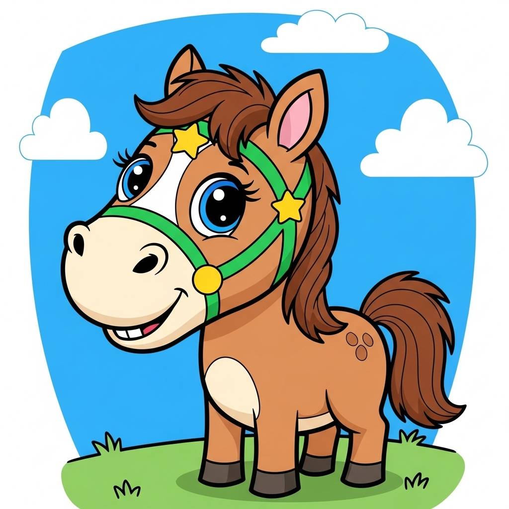 Stuff to Draw: Cartoon Horse Drawing for Kids Easy Simple