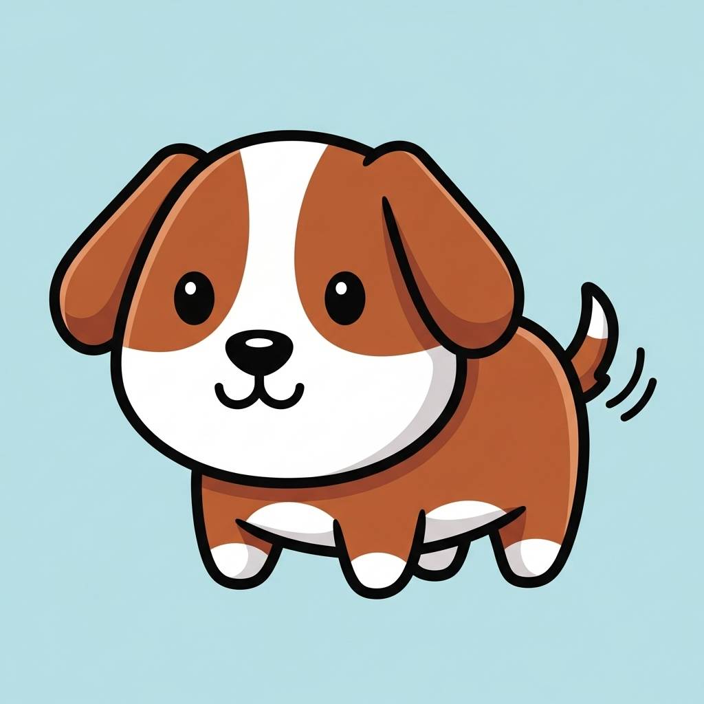 Stuff to Draw: Cartoon Style Dog Drawing for Kids
