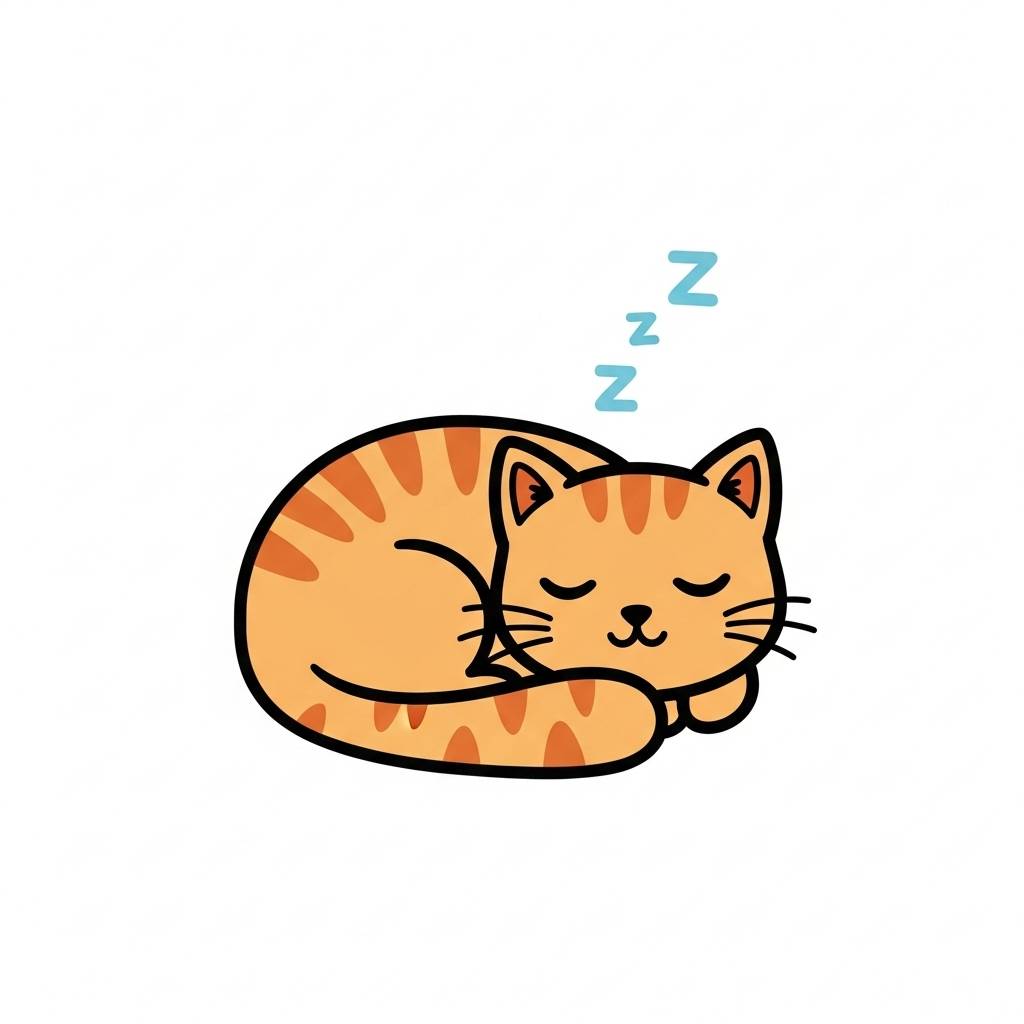 Stuff to Draw: Cute Sleeping Cat Doodle