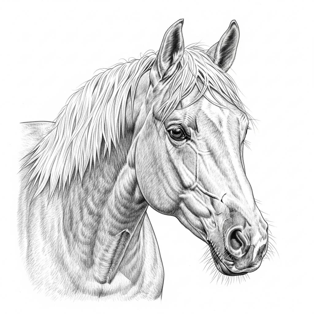 Stuff to Draw: Realistic Horse Pencil Drawing
