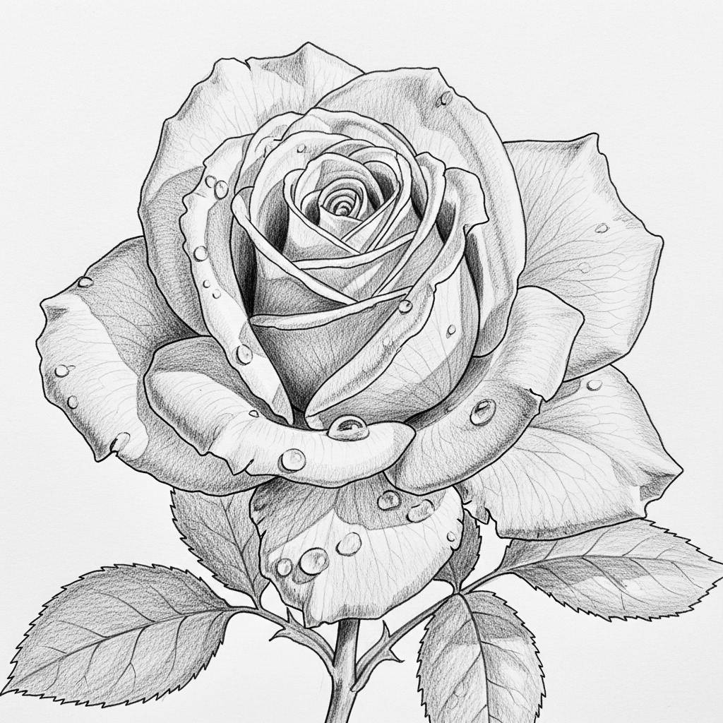 Things to Draw when bored: Detailed Floral Pencil Sketch