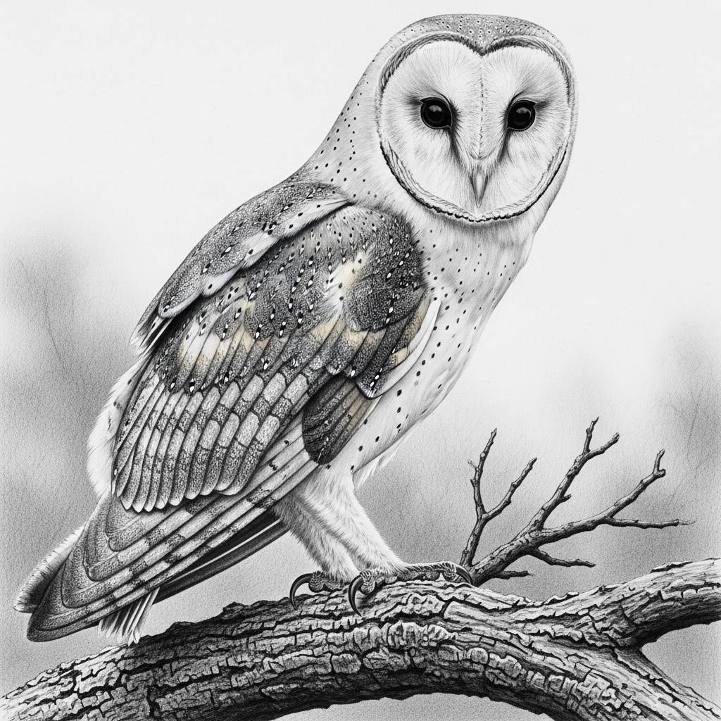 Things to Draw when bored: Detailed Pencil Art of an Owl