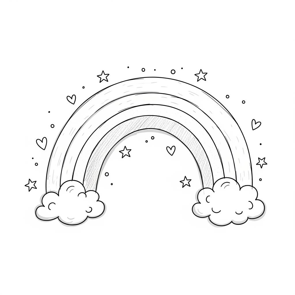 Things to Draw when bored: Fun Doodle of a Rainbow