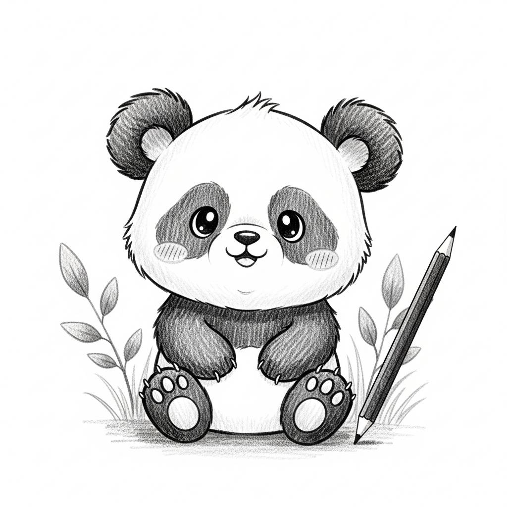 Things to Draw when bored: Kawaii Panda Drawing for Kids